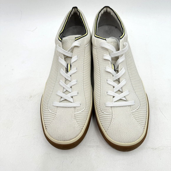 Rothy’s The Lace Up Sneaker Vanilla Ivory Knit Gum Women's 9 Hidden Heel Low Top - Picture 2 of 13